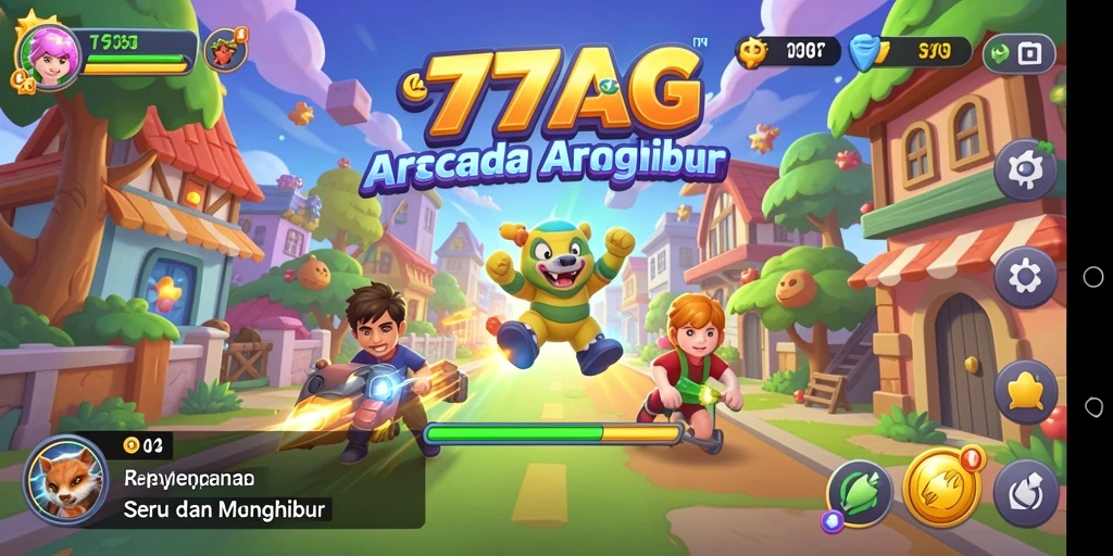 Screenshot gameplay <strong>77AG</strong> menampilkan momen seru dalam permainan Arcade.