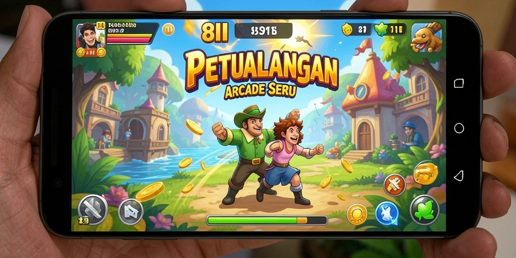 Screenshot 8II menampilkan gameplay seru dengan rintangan menantang.