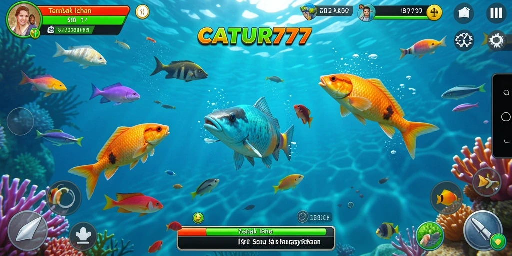 Tampilan gameplay Tembak Ikan yang menarik dan seru.