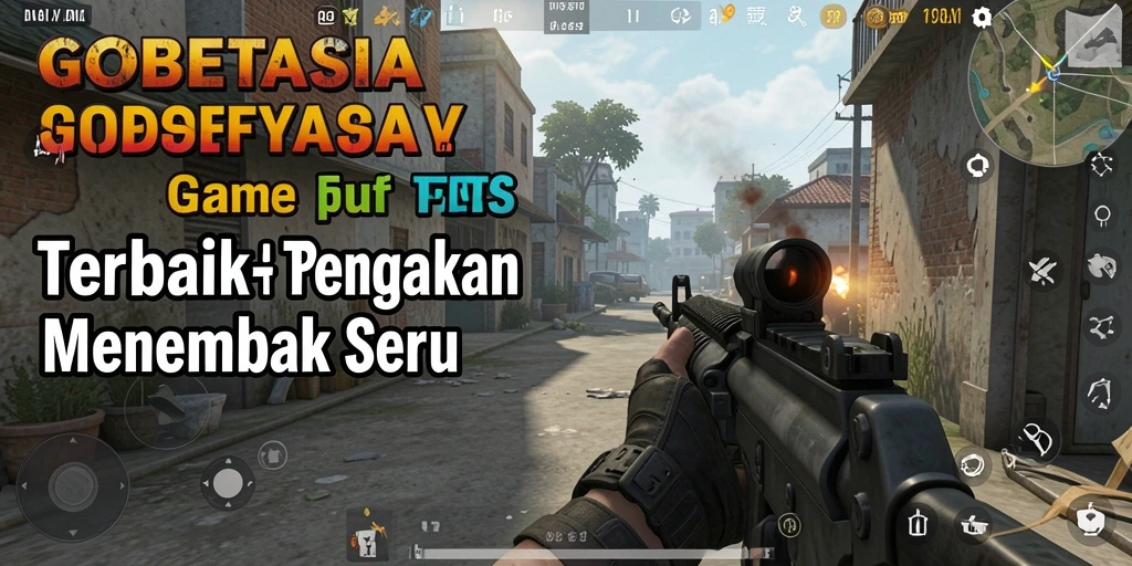 Tampilan gameplay GOBETASIA yang intens dan mendebarkan dalam pertempuran FPS.
