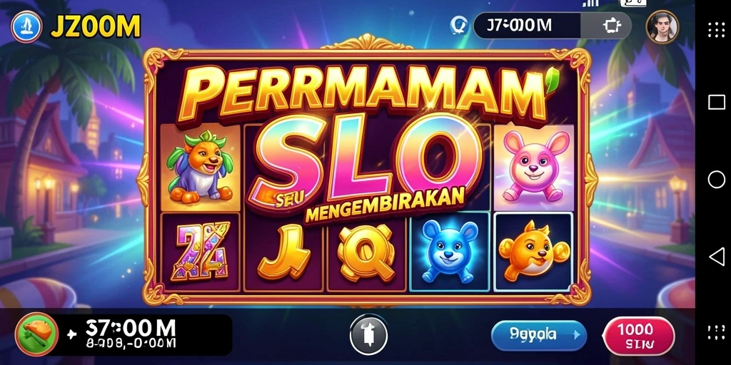 Tampilan menarik dari gameplay J200M yang penuh warna.