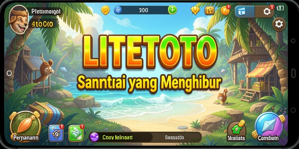 Tampilan gameplay LITETOTO yang cerah dan menarik.