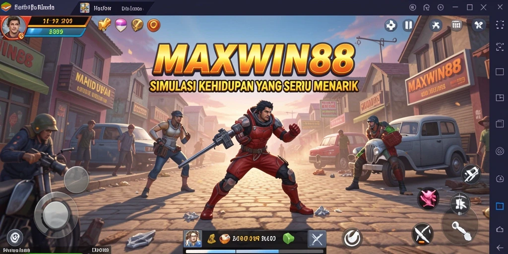 Tampilan gameplay menarik MAXWIN88 dengan aktivitas simulasi kehidupan.