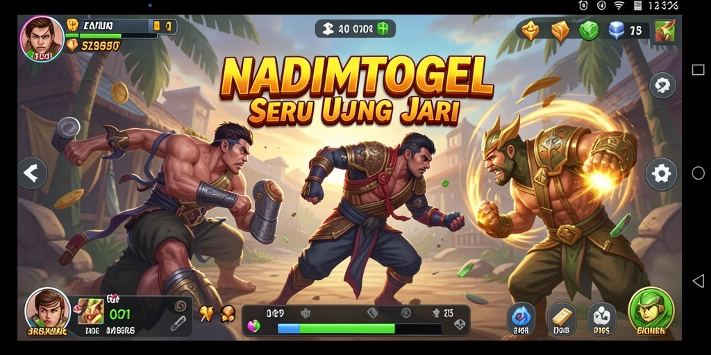 Tangkapan layar gameplay NADIMTOGEL menampilkan pertarungan yang mendebarkan.