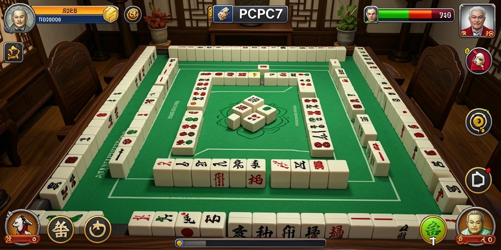 Tampilan gameplay Mahjongs dari PCPC7 yang menarik dan interaktif.