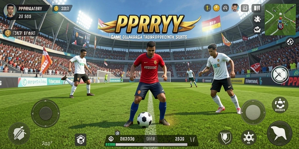Screenshot gameplay PPRRYY menampilkan aksi olahraga seru.