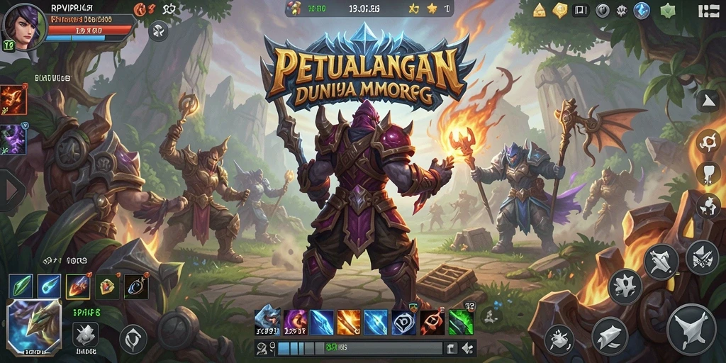 Tampilan aksi seru dalam permainan MMORPG RPVIP8.