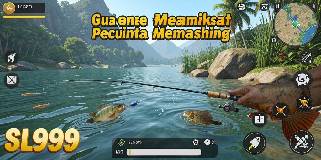 Tangkapan besar dalam gameplay memancing SL999 yang menegangkan.