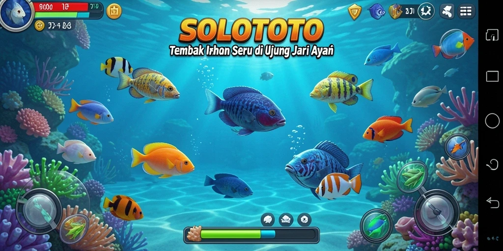 Tampilan permainan Tembak Ikan yang mendebarkan dan menantang.