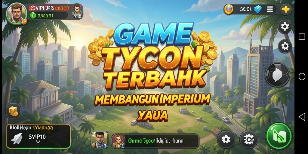 Screenshot gameplay SVIP10 menampilkan momen membangun bisnis Tycoon yang seru.
