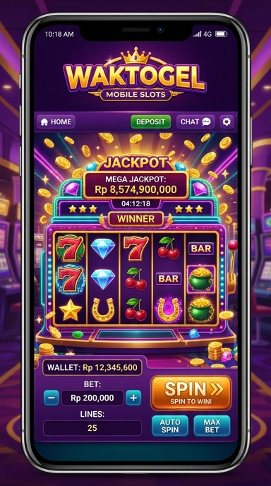 Tampilan utama aplikasi waktogel yang menawan dan mudah dinavigasi.